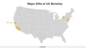 Map showing gift officers locations in Southern California, Buffalo, Philadelphia, and NYC