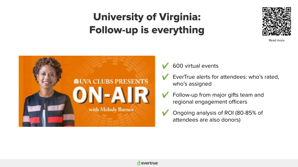 How UVA uses events for prospect discovery and engagement