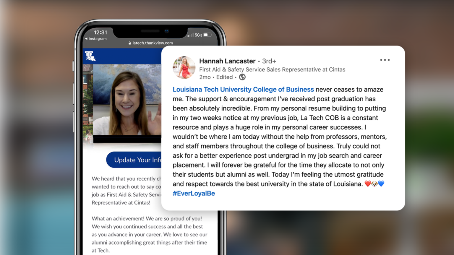 Celebrating every single alumni job change at Louisiana Tech University